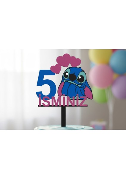 Stitch Isimli 5 Yaş Pasta Süsü fiyatları