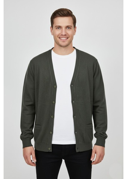 Erkek Spor Selanik Düğmeli Hırka Regular Kalıp BGL-ST04873