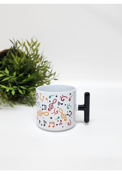 Öğretmenler Için Nota Müzik Temalı Best Teacher Ever Yazılı Porselen T Kupa Bardak Latte Fincanı modelleri
