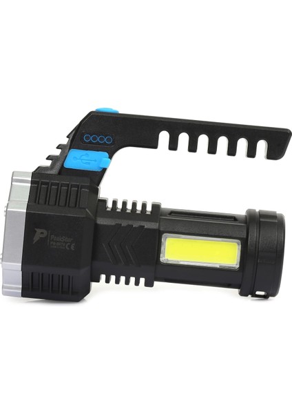 PS-3879 USB Şarj Göstergeli Şarj Edilebilir 7*xpe +Cob LED El Feneri indirimleri