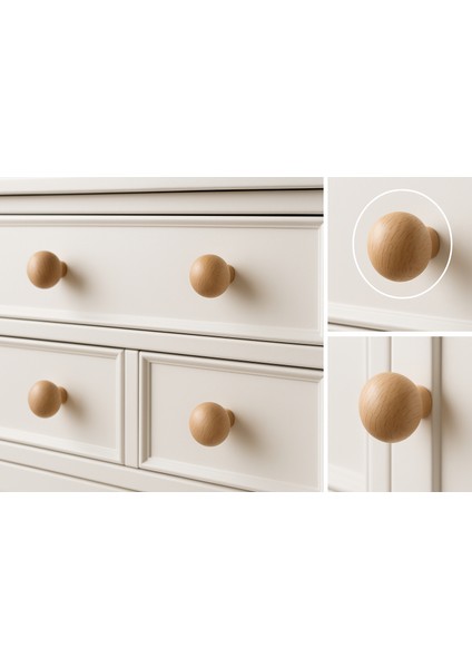 Ahşap Desenli Kulp Lüks Topaç Dekoratif Gardırop Mutfak Mobilya Dolap Çekmece Plastik Kulbu fiyatları