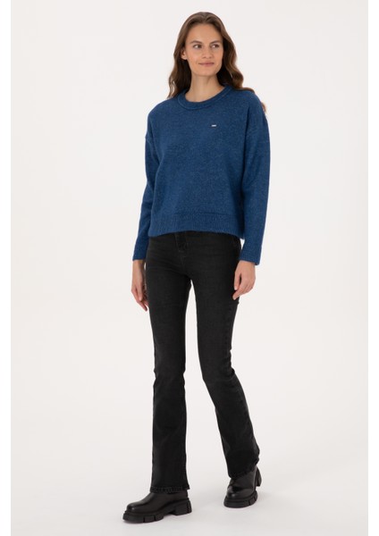 Kadın Lacivert Kazak /triko 50310021-VR033 fırsatları