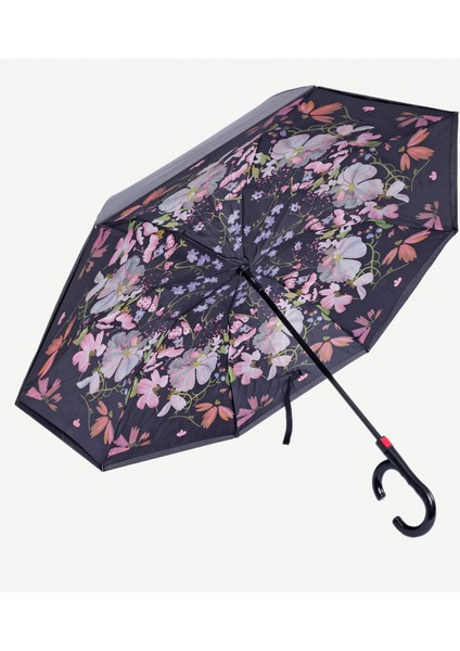 Desenli Ters Formlu Şemsiye