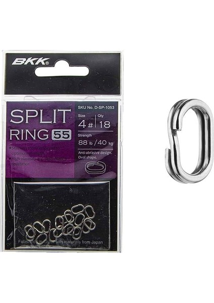 Split Ring-55 Suni Yem Halkası No:4 (18'li Paket)