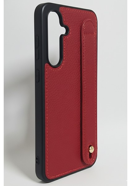 Samsung Galaxy A35 Tutmaçlı Bordo Yumuşak Deri Kılıf modelleri