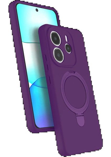 Xiaomi Redmi Note 14 4g Regal Magsafe Standlı Kapak - Derin Mor