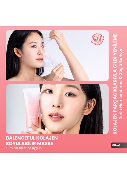 Soyulabilir Kolajen Yüz Maskesi