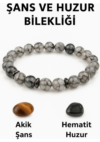 Orijinal Doğal Taş El Yapımı Enerji - Uyum - Denge Sağlayan Bileklik-71