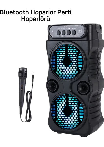 LED Parti Işıklı Bluetooth Hoparlör