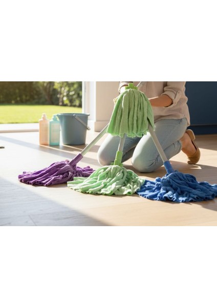 Premium Havlu Yedek Mop 2'li Set %100 Mikrofiber Mop Bez Yenilenen ve Güçlü Başlık Ithal Kumaş indirimleri