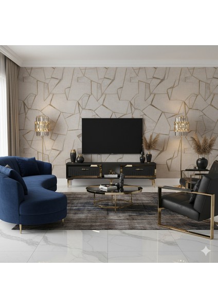 TSA1503AG - Tuna Tv Stand 150CM Antrasit-Altın fiyatları