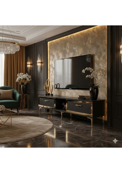 TSA1503AG - Tuna Tv Stand 150CM Antrasit-Altın modelleri