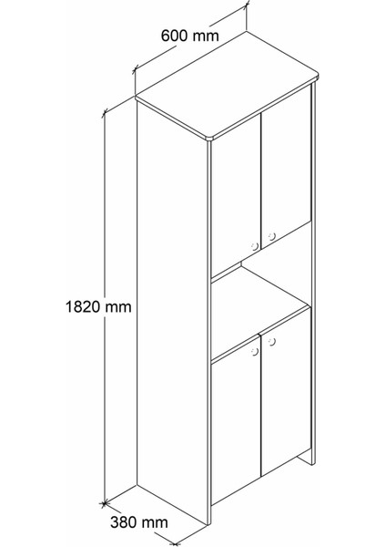 4 Kapaklı Raflı Çok Amaçlı Mikrodalga Bölmeli Mutfak Dolabı Kiler Dolabı modelleri