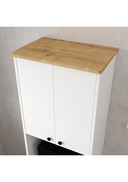 4 Kapaklı Raflı Çok Amaçlı Mikrodalga Bölmeli Mutfak Dolabı Kiler Dolabı indirimleri