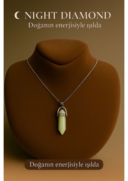 Kadın Kolye Aventure Doğal Taş Zincirli Kolye