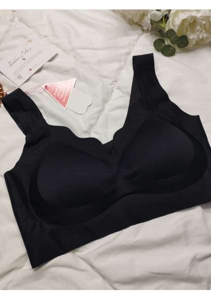Siyah Ry Lazer Kesim Tek Parça Dikişsiz Sütyen – Iz Yapmaz Rahat Kumaşlı Bralet fiyatları