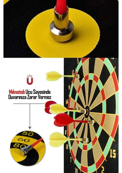 Mıknatıslı Dart Yüksek Kalite Manyetik Dart Seti 30X24