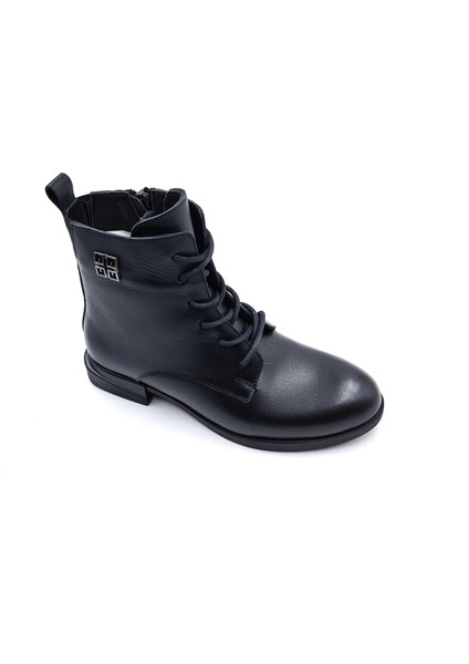 B260644 Hakiki Deri Siyah Kadın Bot modelleri