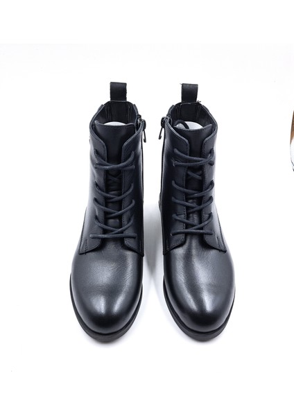 B260644 Hakiki Deri Siyah Kadın Bot