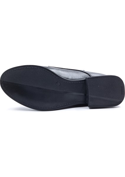 B260644 Hakiki Deri Siyah Kadın Bot