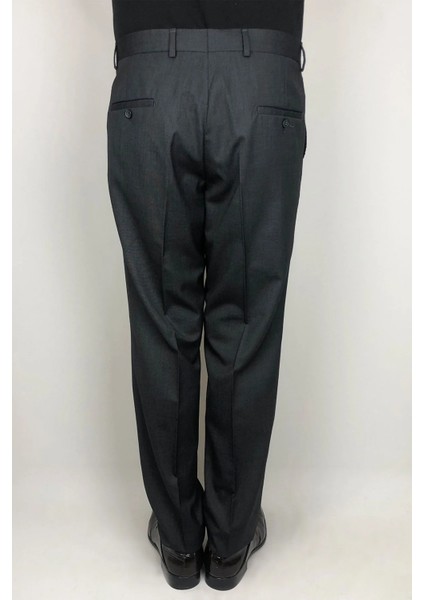 Fistan Store Erkek Düz Yüksek Bel Klasik Kesim Rahat Kalıp Yandan Cepli Boru Paça Büyük Beden Kumaş Pantolon fırsatları