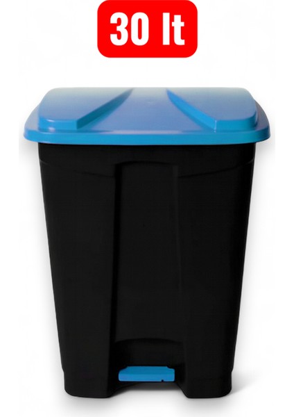Slim Pedallı Çöp Kovası 30 Lt Mavi -Siyah - Hijyenik Ayaklı Çöp Tenekesi İç ve Dış Mekan fırsatları