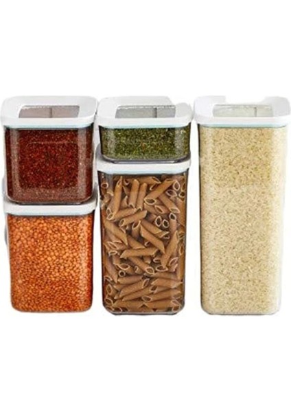 Lossa Kare Vakumlu Saklama Kabı 5`li Set ( Lisinya )