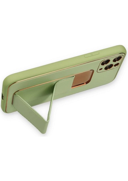 iPhone 11 Pro Kılıf Coco Deri Standlı Kapak - Su Yeşili modelleri