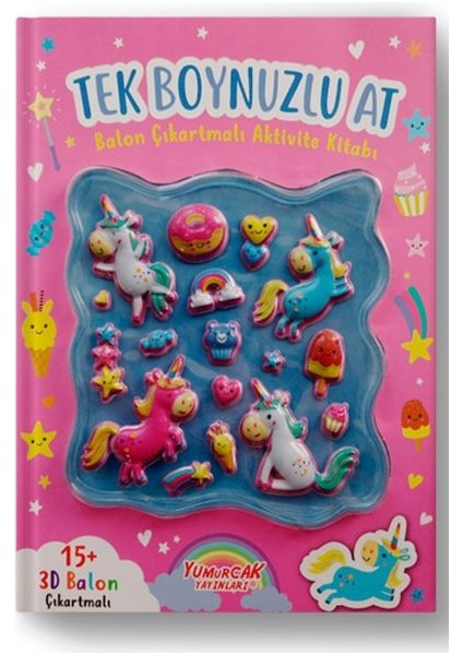 Tek Boynuzlu At Balon Çıkartmalı Aktivite Kitabı