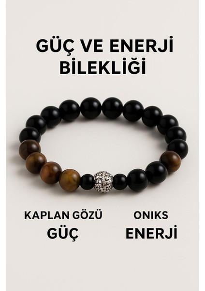 Orijinal Doğal Taş El Yapımı Enerji - Uyum - Denge Sağlayan Bileklik-72