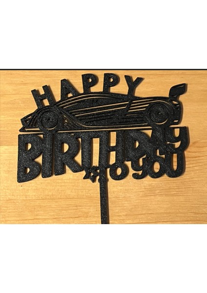 Araba Temalı Pasta Süsü Siyah