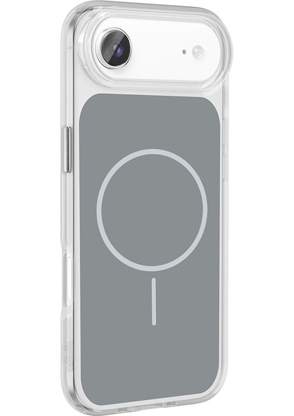 Apple iPhone 17 Air Kılıf M-Safe Şarj Özellikli Metal Buton Tasarımlı Ikonik Sert Silikon Kapak - Bey fırsatları