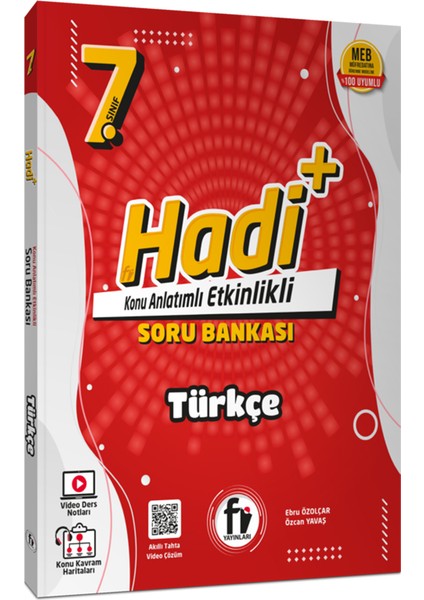 7.sınıf Hadi Soru Bankası Türkçe (Güncel Müfredat) modelleri