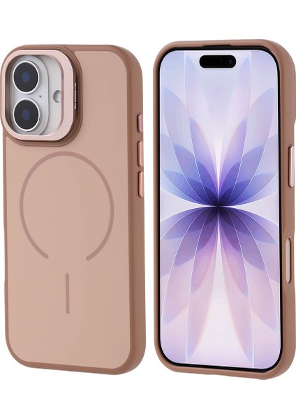 Apple iPhone 17 Kılıf M-Safe Şarj Özellikli Kamera Standlı Notron Kapak - Lacivert fiyatları