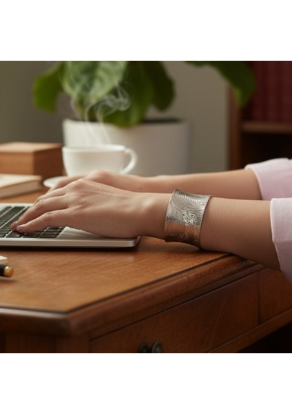 Trendy Gümüş Kaplama Etnik Desenli Geniş Manşet Bileklik | Bohem Kelepçe Bilezik Kadın fiyatları
