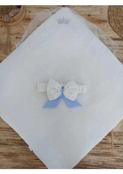 Yenidoğan Bal Peteği My Prince Taç Nakışlı Delüks Kundak Bebek Battaniyesi Mavi indirimleri