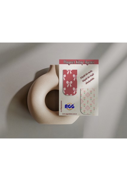 Magnetli (Mıknatıslı) Kitap Ayracı Kurdele-Çiçek Temalı 2li Set modelleri
