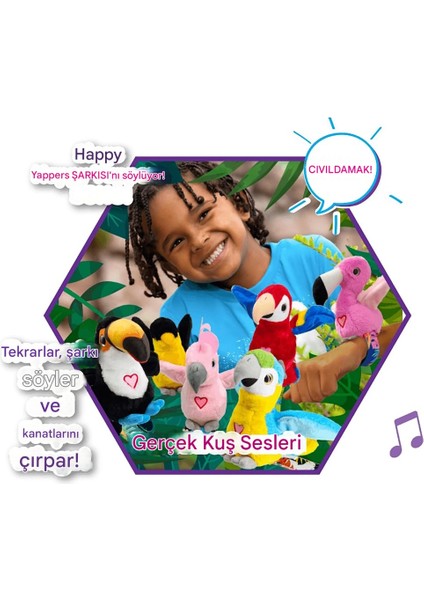 Peluş Ses Tekrarlı Hayvan Bileklik Aksesuar - Pembe Flamingo (Lisinya) fırsatları