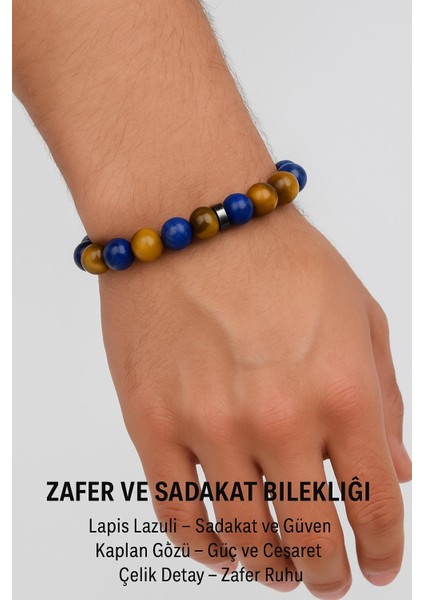 Orijinal Doğal Taş El Yapımı Enerji - Uyum - Denge Sağlayan Bileklik-59