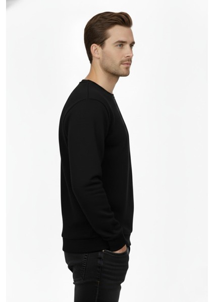 Erkek Sıfır Yaka Selanik Sweatshirt Regular Kalıp BGL-ST04870 fırsatları