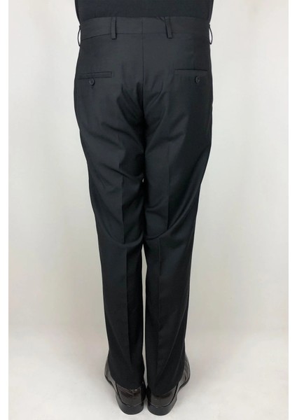 Fistan Store Erkek Düz Yüksek Bel Klasik Kesim Rahat Kalıp Yandan Cepli Boru Paça Büyük Beden Kumaş Pantolon fırsatları