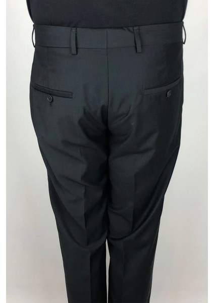 Fistan Store Erkek Düz Yüksek Bel Klasik Kesim Rahat Kalıp Yandan Cepli Boru Paça Büyük Beden Kumaş Pantolon indirimleri