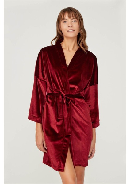 Siyah Kadife Kadın Sabahlık modelleri