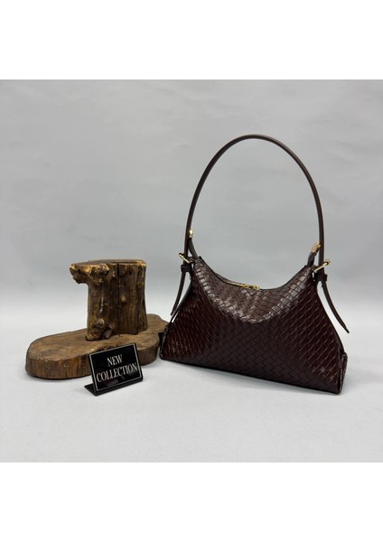 The Moiss Kahverengi Örgü Desen Yumuşak El ve Omuz Çantasi fiyatları