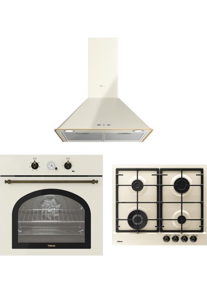 Bej Ankastre Set ( Dos 60.2 Davlumbaz-Gsc 64320 Rbc Vn Ocak-Hak 627 R Vn Country Fırın)