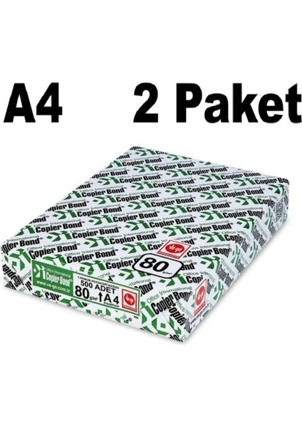A4 Kağıt Copier Bond 80 Gr/m² (2 Paket)