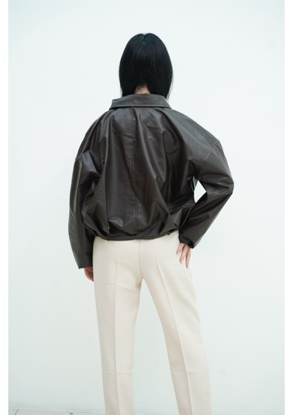 Kemerli Deri Ceket modelleri