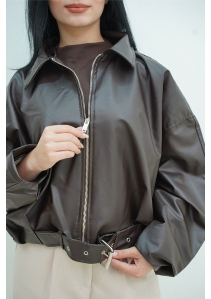 Kemerli Deri Ceket indirimleri