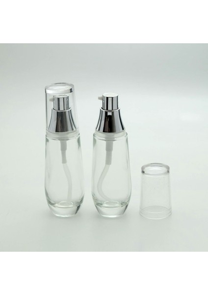 Krem ve Losyon Şişesi 30 ml (5 Adet) (TEKRAR DOLDURULABİLİR) Şeffaf Boş Şişe