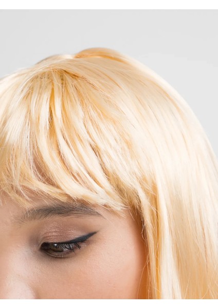Platin Altın Dore Renk Uzun Düz Parti Peruğu fırsatları